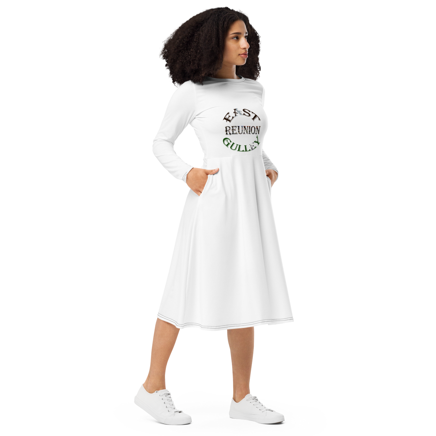 East Gulley long sleeve midi dress