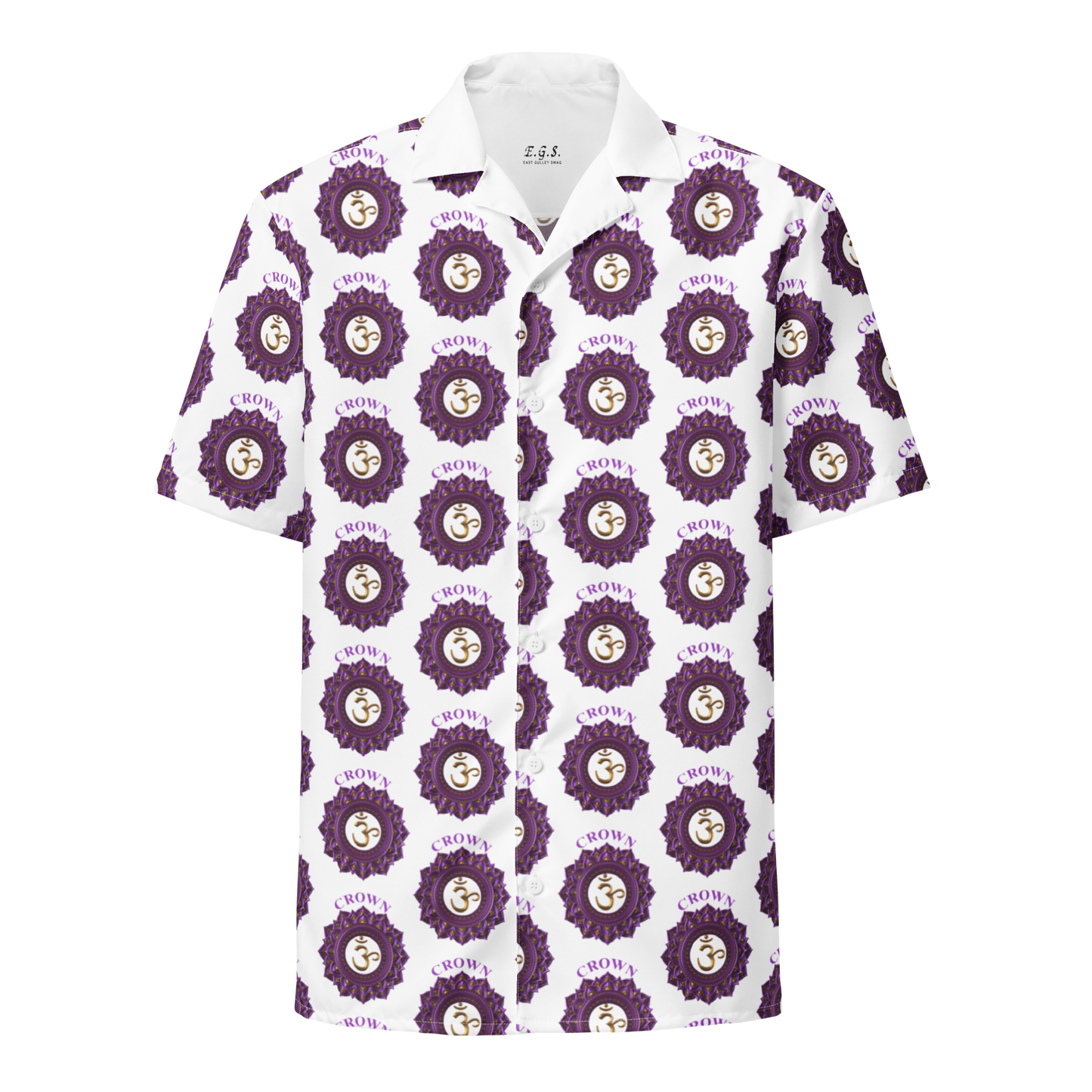 Crown Chakra Unisex button shirt