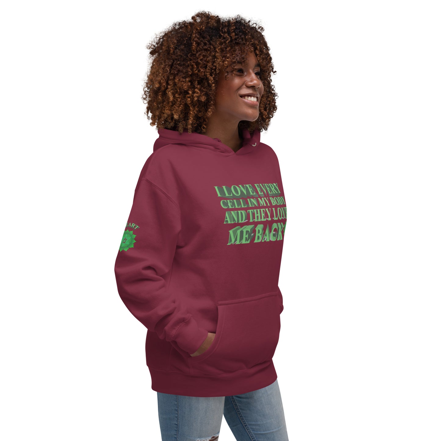 Chakra Affirmations (Heart) Unisex Hoodie