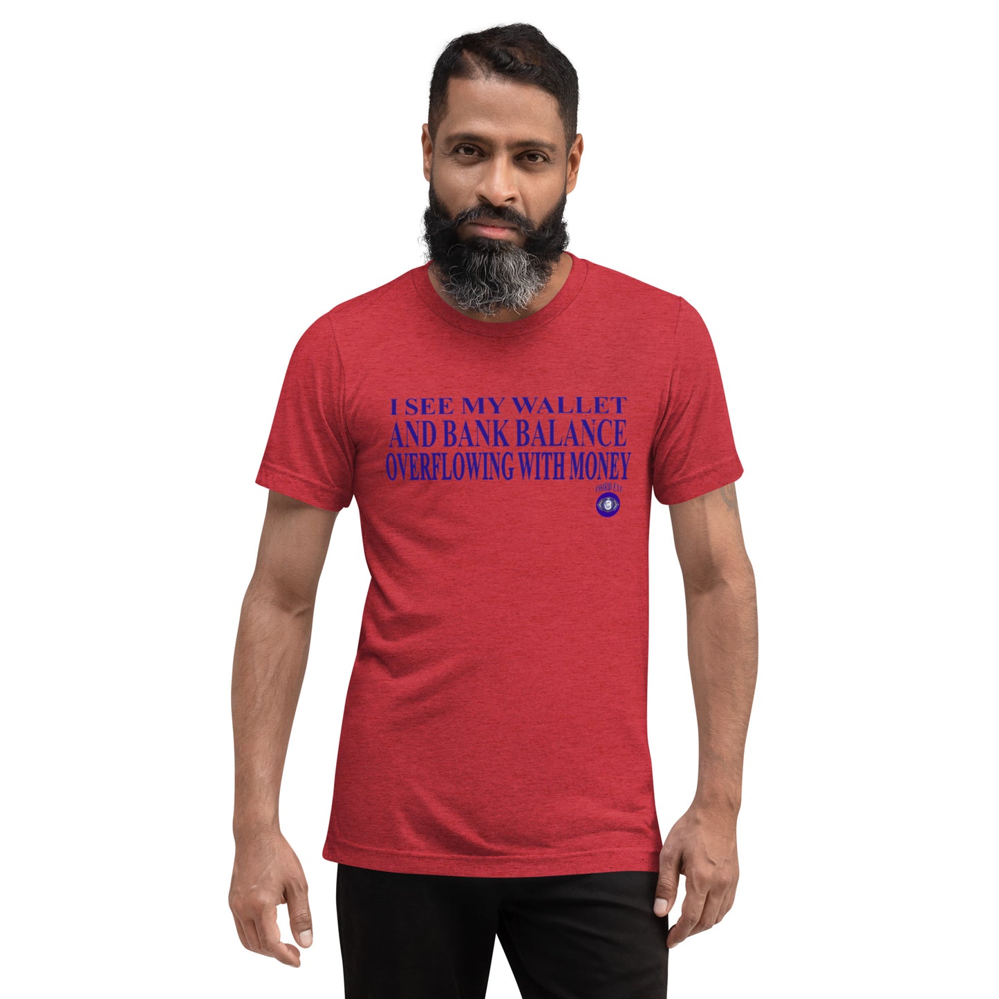 Chakra Affirmations (Third Eye - See Money) Unisex Short sleeve t-shirt