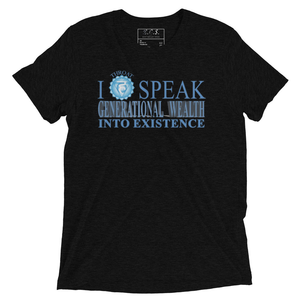 Chakra Affirmations (Throat) Short sleeve Unisex t-shirt