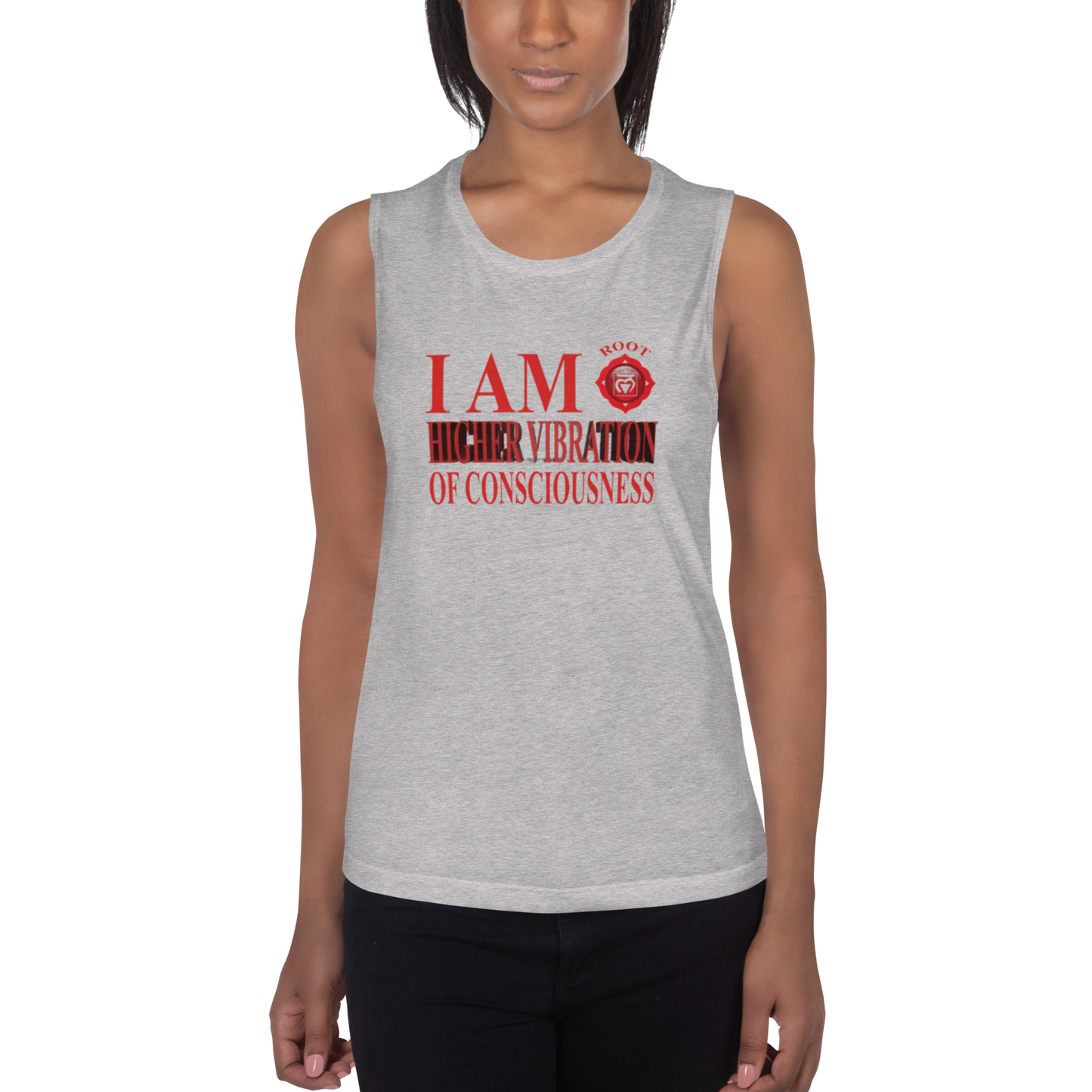 Chakra Affirmations (Root) Ladies’ Muscle Tank