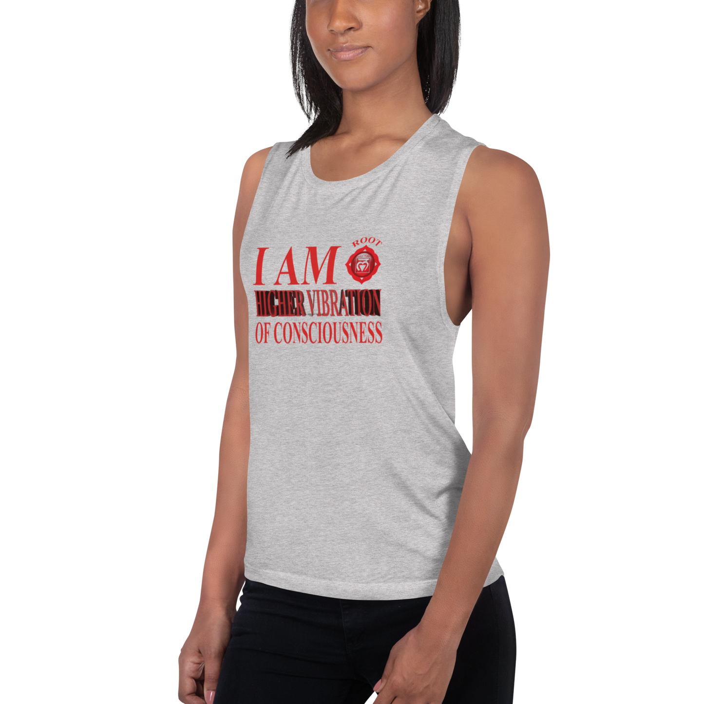 Chakra Affirmations (Root) Ladies’ Muscle Tank